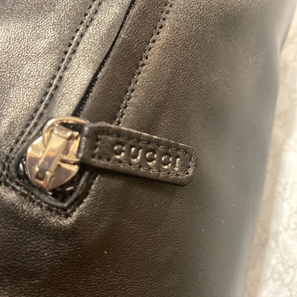 STUNNING & RARE ✨ Gucci Black Leather Lillian Over-The-Knee Horsebit Boots